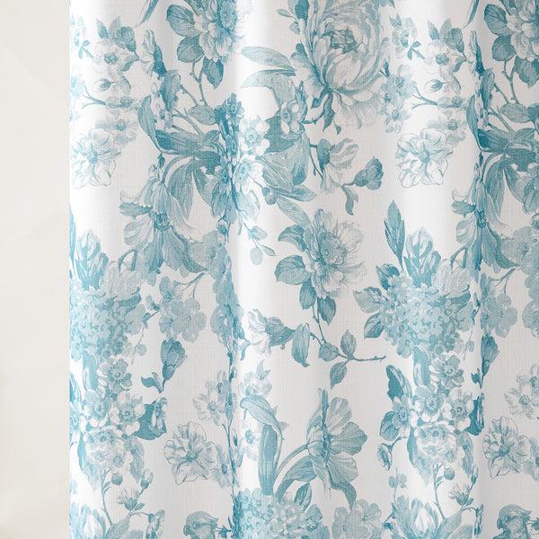 Lush Decor Bird And Hydrangea Toile Shower Curtain