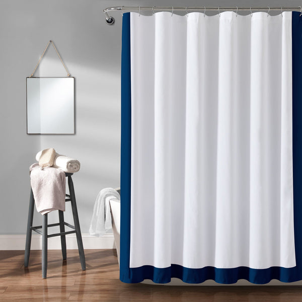 Lush Decor Block Border Shower Curtain