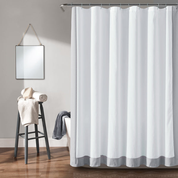 Lush Decor Block Border Shower Curtain