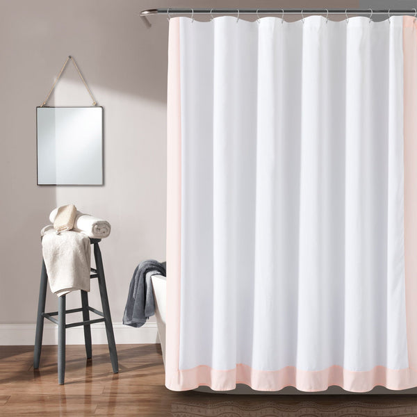 Lush Decor Block Border Shower Curtain