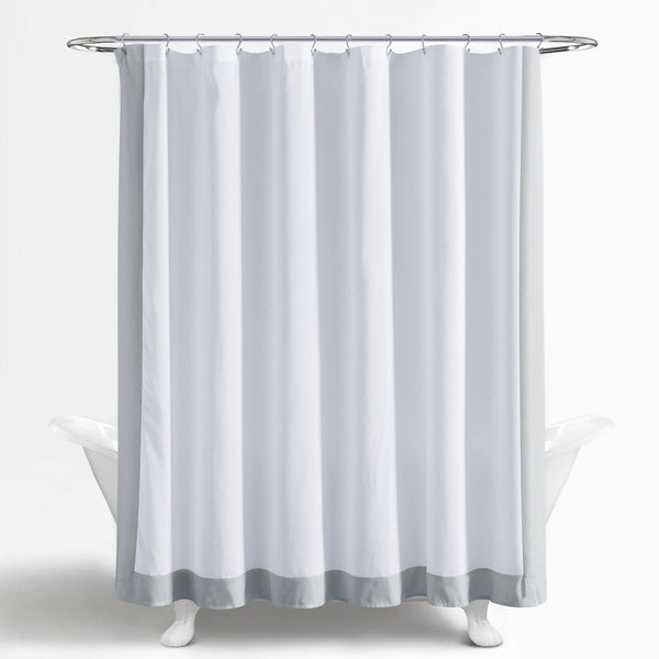 Lush Decor Block Border Shower Curtain