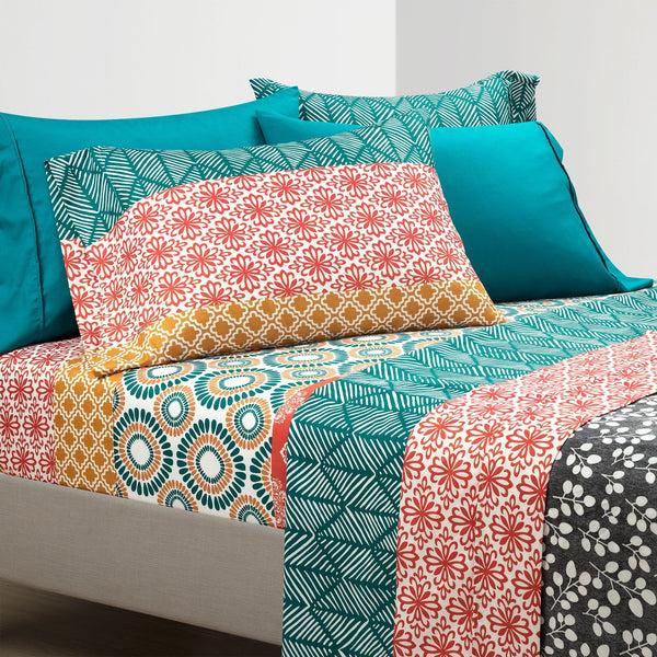 Lush Decor Bohemian Stripe 6 Piece Soft Sheet Set