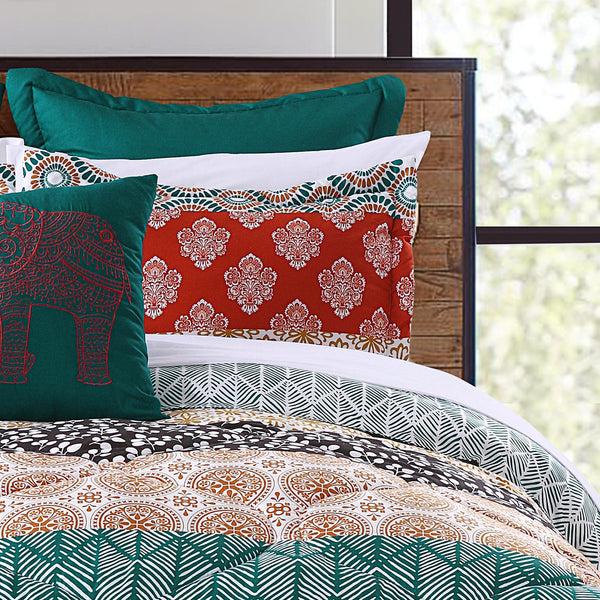 Lush Decor Bohemian Stripe 7 Piece Comforter Set
