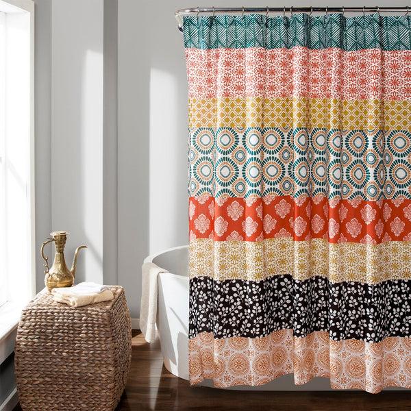Lush Decor Bohemian Stripe Shower Curtain