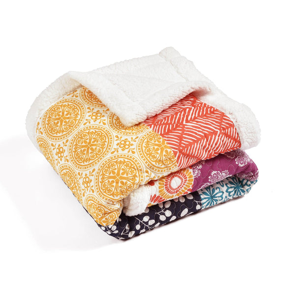 Lush Decor Bohemian Stripe Throw Sherpa
