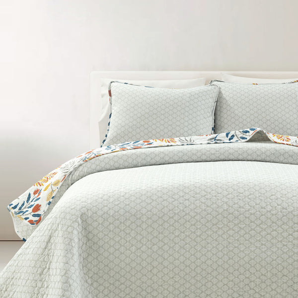 Lush Decor Boho Botanical Floral Quilt 3 Piece Set