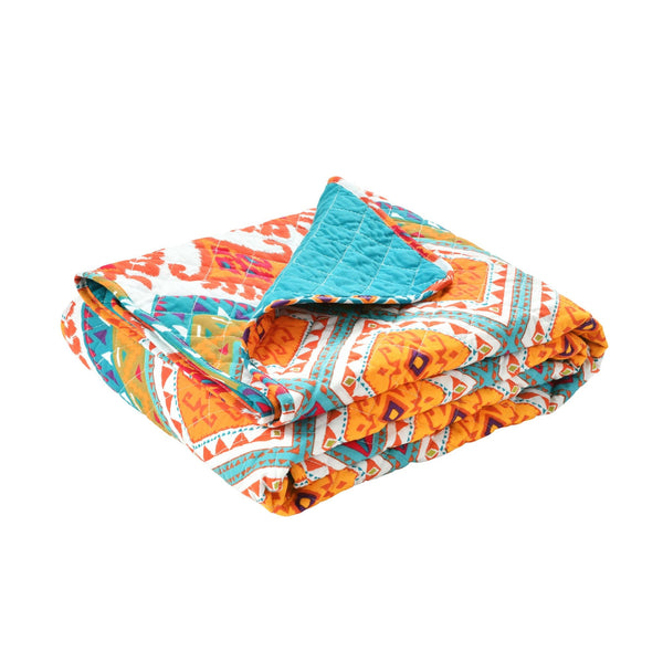 Lush Decor Boho Chevron Reversible Cotton Throw