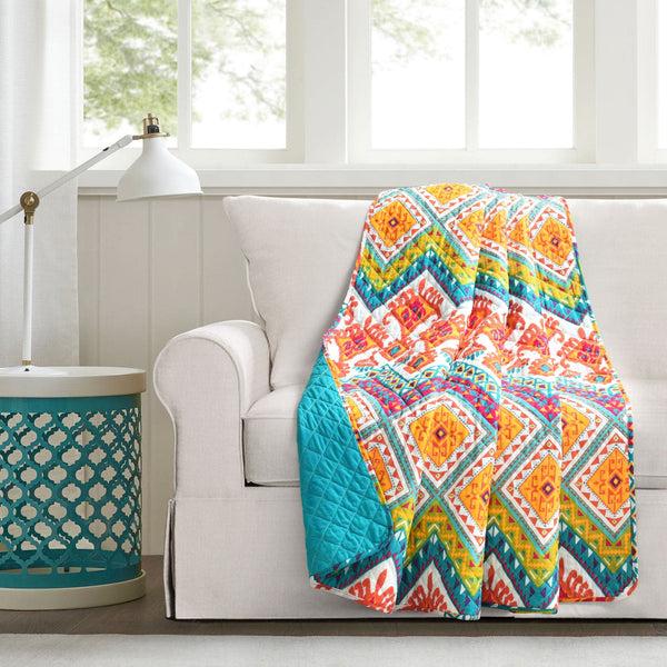 Lush Decor Boho Chevron Reversible Cotton Throw