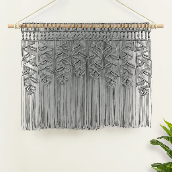 Lush Decor Boho Macrame Leaf Cotton Valance