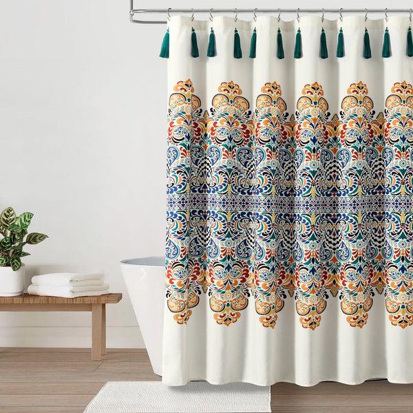 Lush Decor Boho Medallion Shower Curtain
