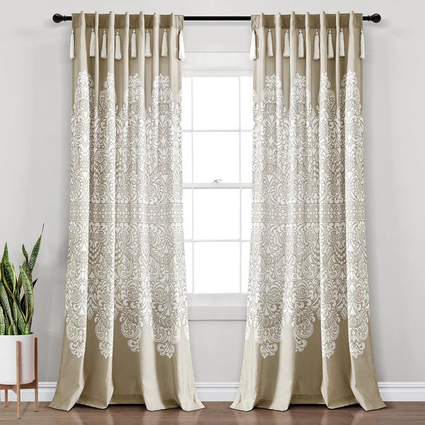 Lush Decor Boho Medallion Window Curtain Panel Set