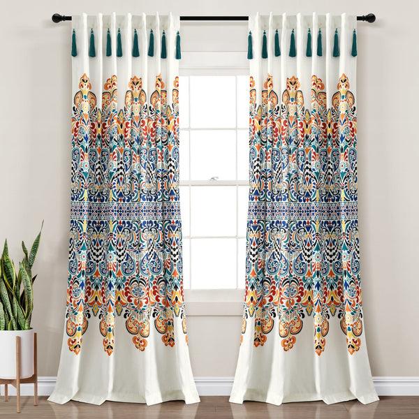 Lush Decor Boho Medallion Window Curtain Panel Set