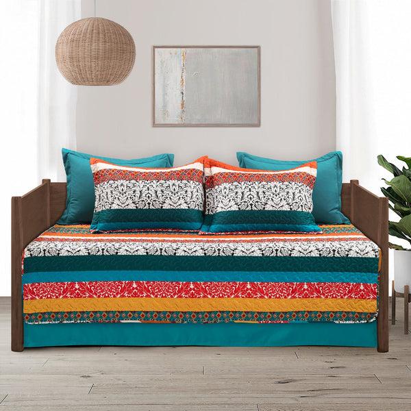 Lush Decor Boho Stripe 6 Piece Daybed Cover Set