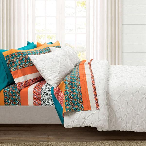 Lush Decor Boho Stripe 6 Piece Soft Sheet Set