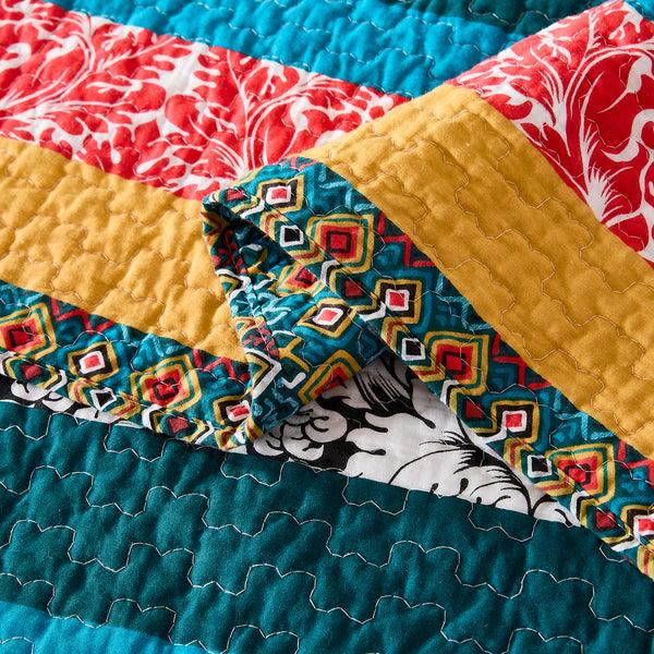 Lush Decor Boho Stripe Quilt Set