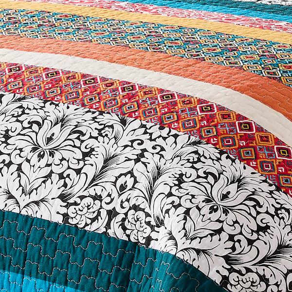 Lush Decor Boho Stripe Quilt Set