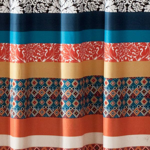 Lush Decor Boho Stripe Shower Curtain