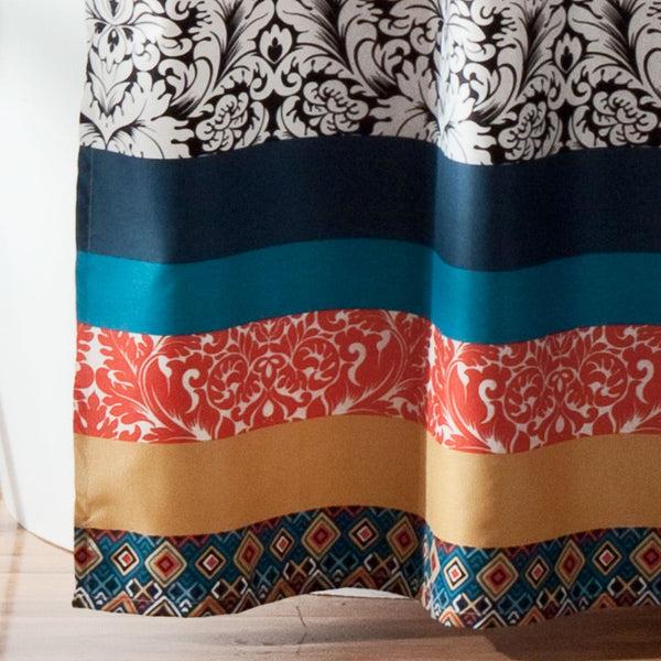 Lush Decor Boho Stripe Shower Curtain
