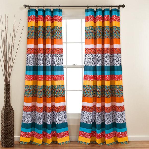 Lush Decor Boho Stripe Window Curtain Panel Set