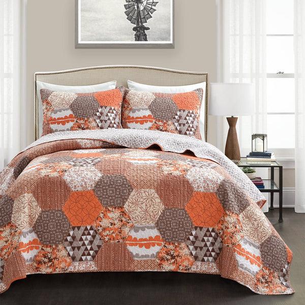 Lush Decor Briley Quilt 3 Piece Set