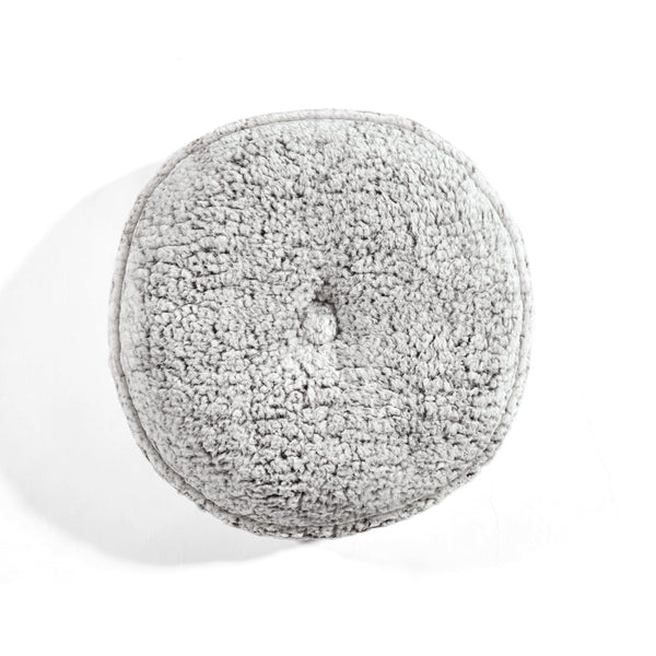 Lush Decor Button Soft Sherpa Round Throw Pillow