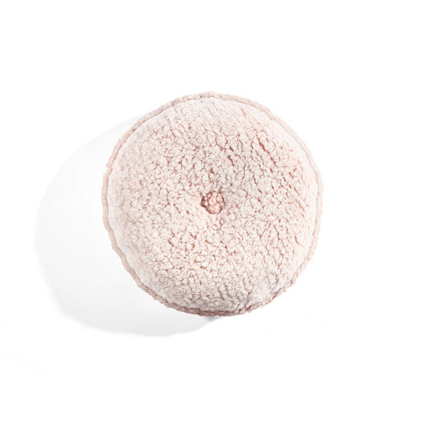 Lush Decor Button Soft Sherpa Round Throw Pillow