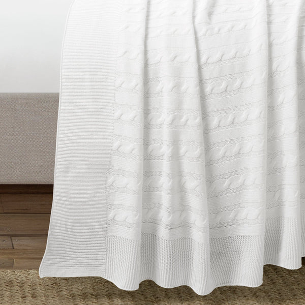 Lush Decor Cable Soft Knitted Blanket/Coverlet