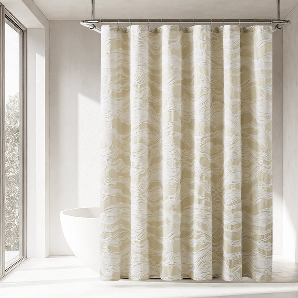 Lush Decor Cascade Wave Shower Curtain