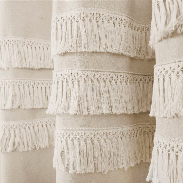 Lush Decor Ciel Tassel Shower Curtain
