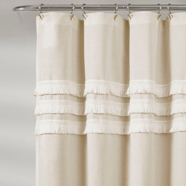 Lush Decor Ciel Tassel Shower Curtain