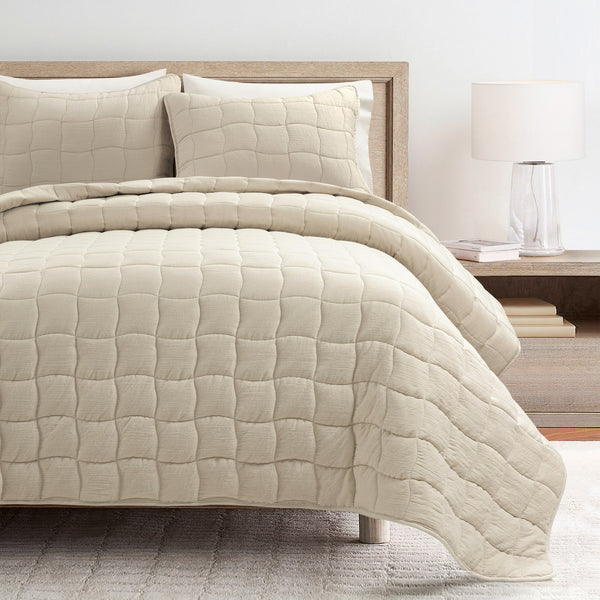 Lush Decor Cloud Gauze 3 Piece Quilt Set