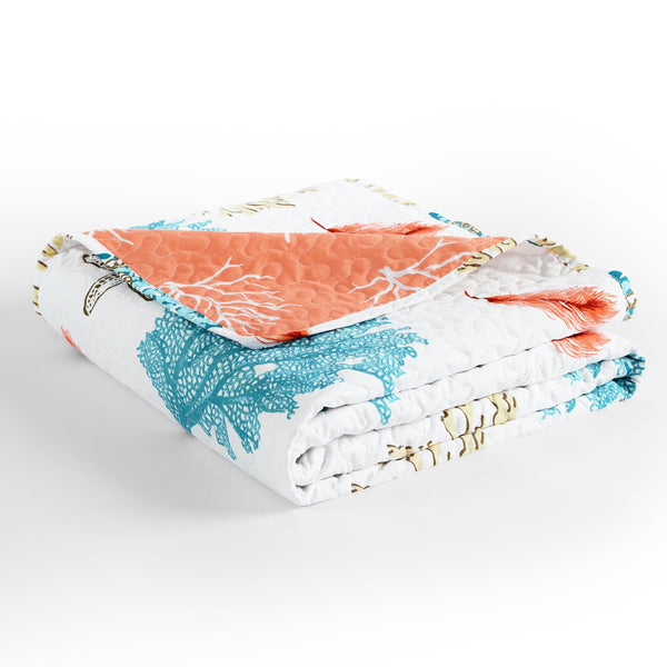 Lush Decor Coastal Reef Feather Throw