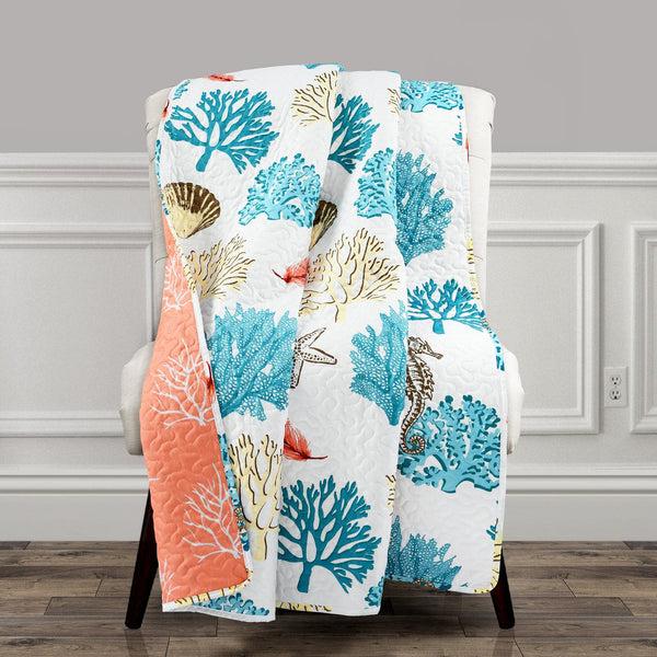 Lush Decor Coastal Reef Feather Throw