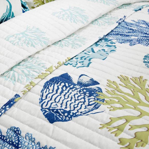 Lush Decor Coastal Reef Quilt 3 Piece Set