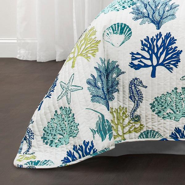 Lush Decor Coastal Reef Quilt 3 Piece Set