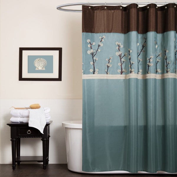 Lush Decor Cocoa Shower Curtain