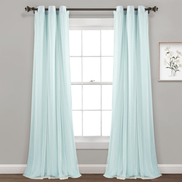 Lush Decor Cottage Polka Dot Sheer Window Curtain