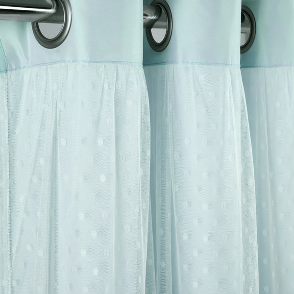 Lush Decor Cottage Polka Dot Sheer Window Curtain