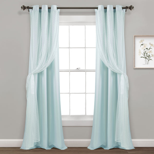 Lush Decor Cottage Polka Dot Sheer Window Curtain