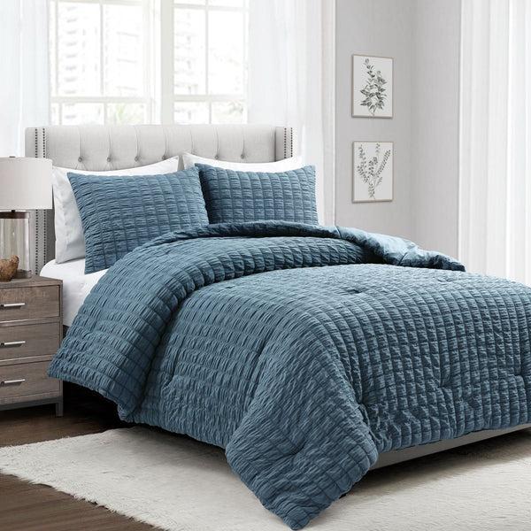 Lush Decor Crinkle Textured Dobby Comforter Set