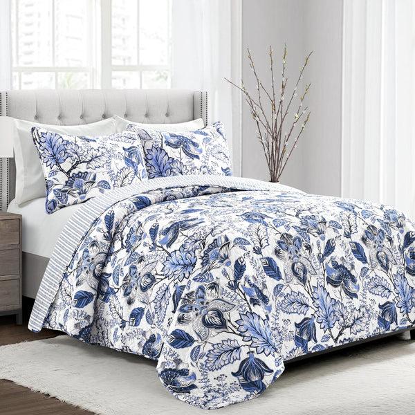 Lush Decor Cynthia Jacobean 3 Piece Quilt Set