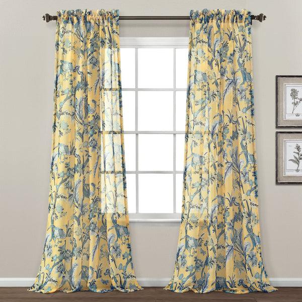 Lush Decor Dolores Sheer Window Curtain Panel Set