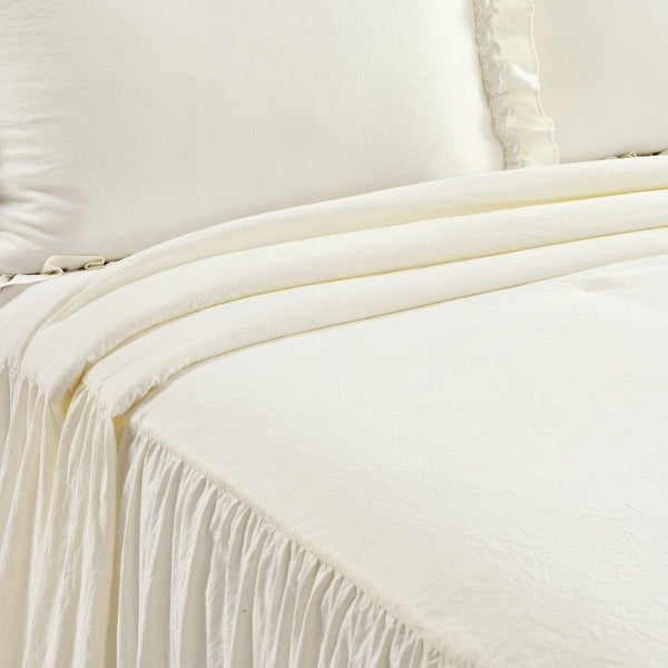 Lush Decor Ella Ruffle Lace 3 Piece Bedspread Set