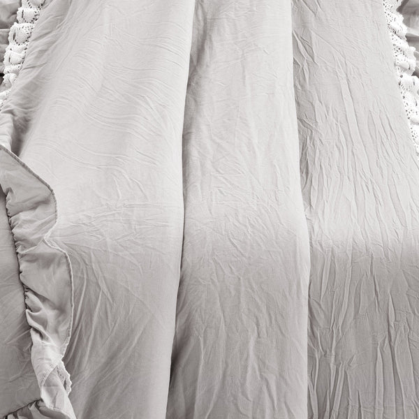 Lush Decor Ella Ruffle Lace Throw