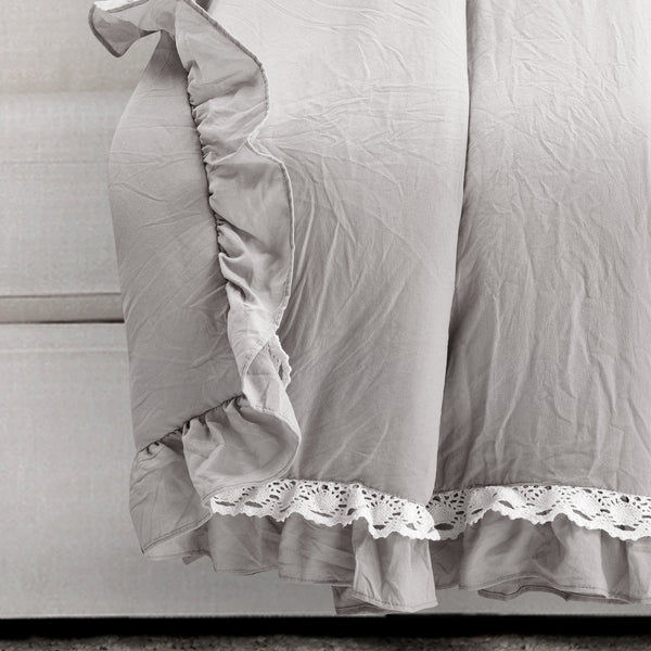 Lush Decor Ella Ruffle Lace Throw