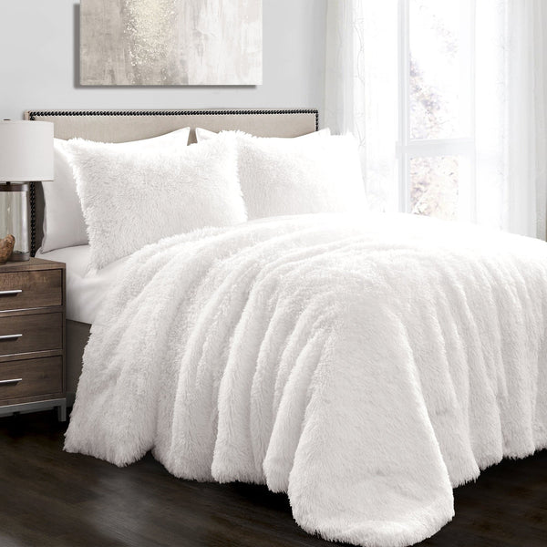 Lush Decor Emma Faux Fur Comforter Set
