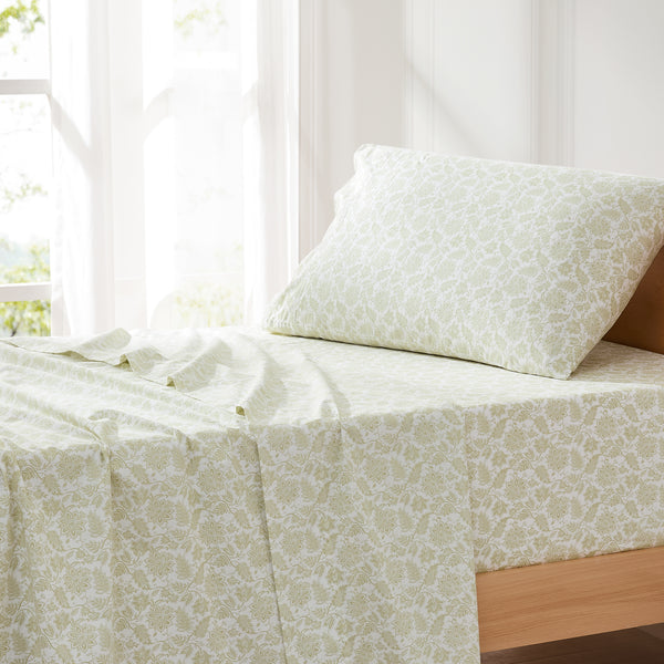 Lush Decor Floral Jacobean Cotton Sheet Set