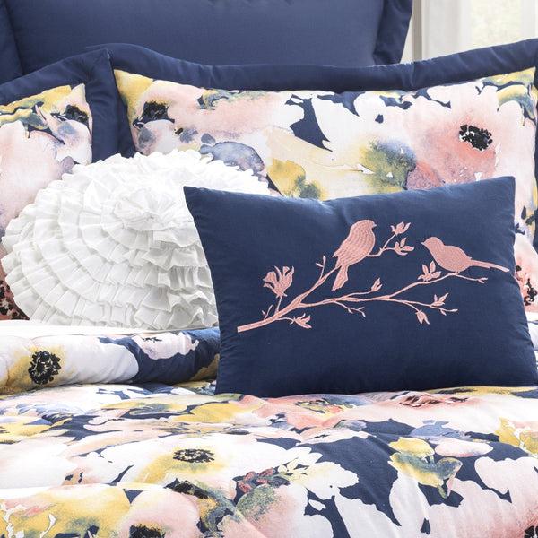 Lush Decor Floral Watercolor Comforter 7 Piece Set