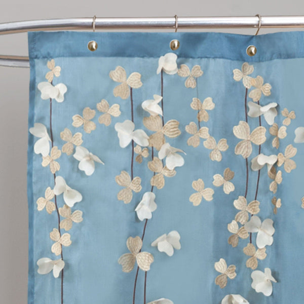 Lush Decor Flower Drops Shower Curtain