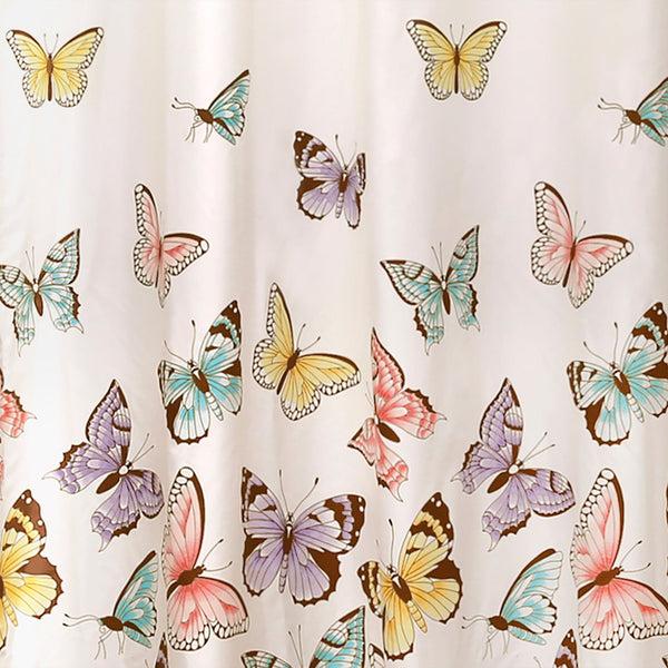 Lush Decor Flutter Butterfly Shower Curtain